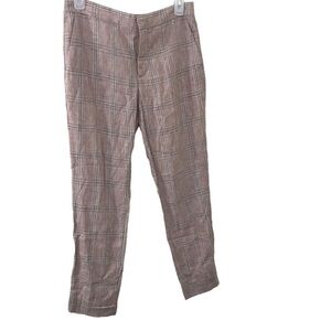 3/$15 Zara plaid linen blend trousers